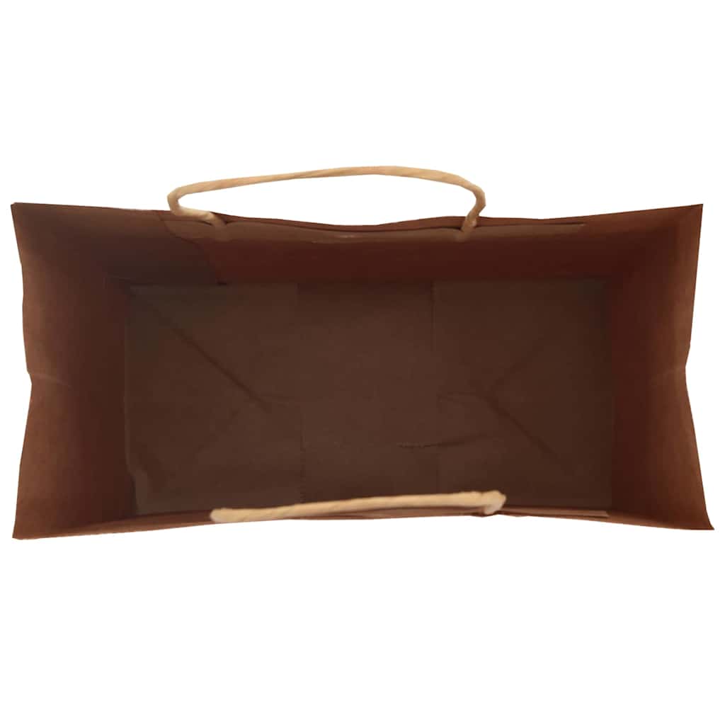 vidaXL Χάρτινες σακούλες 250 τεμάχια με χερούλια Μαύρο 21x11x28 εκ.