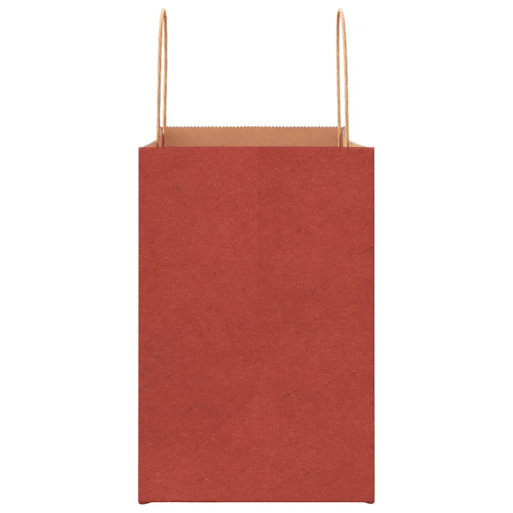 vidaXL Χάρτινες σακούλες 250 τεμάχια με χερούλια Κόκκινο 26x17x25 εκ.
