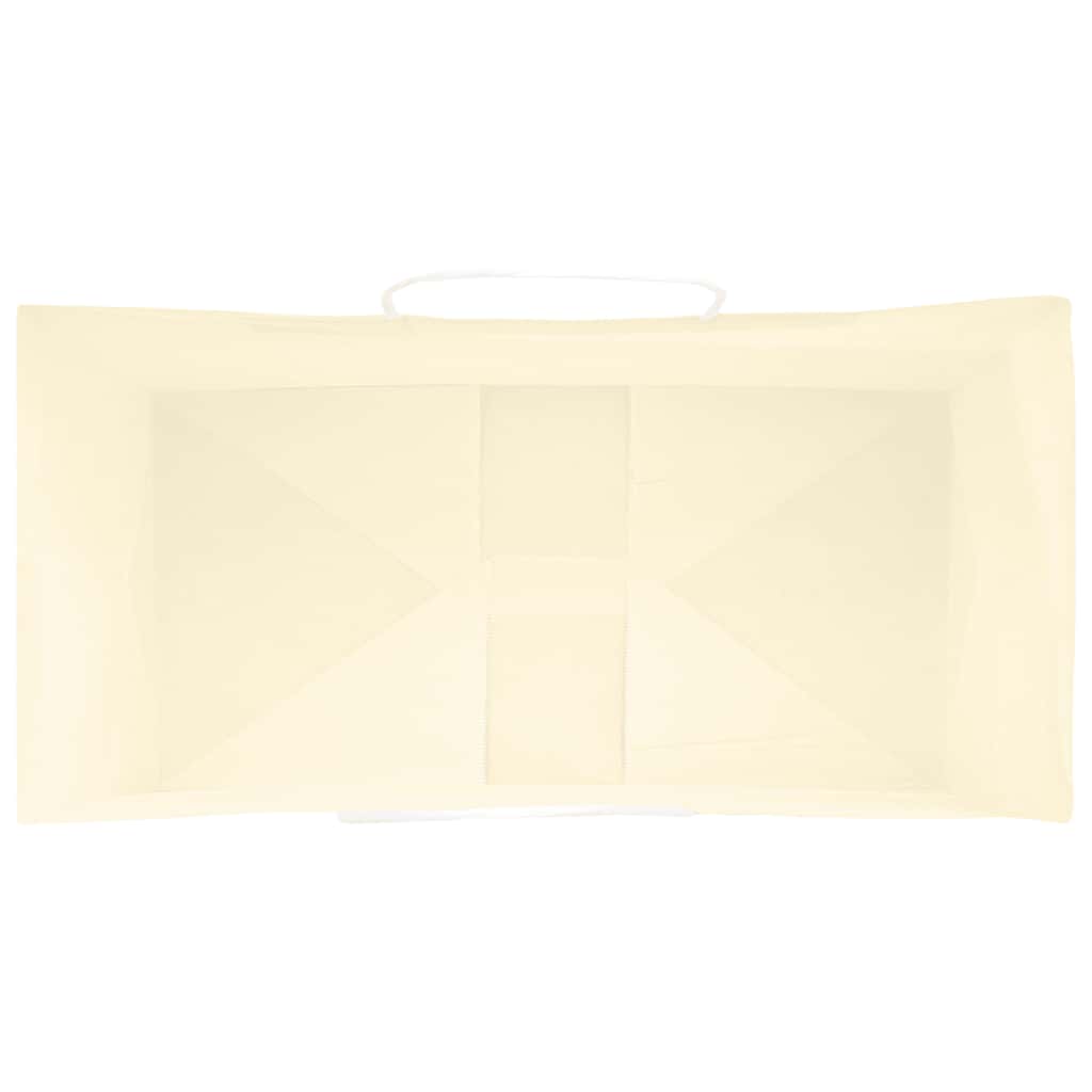 vidaXL Χάρτινες σακούλες 50 τεμάχια με χερούλια Κίτρινο 32x17x25 εκ.