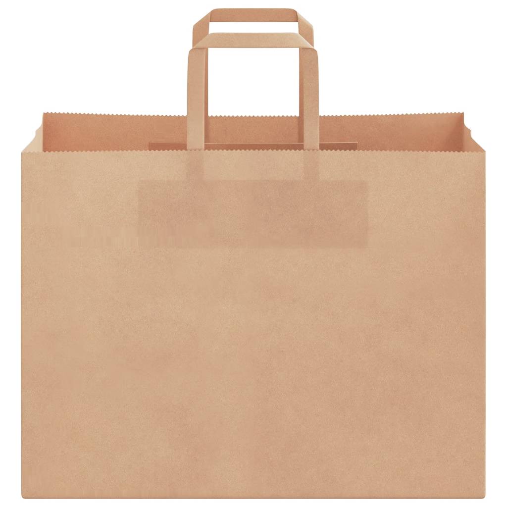 vidaXL Χάρτινες σακούλες 250 τεμάχια με χερούλια καφέ 32x17x25 cm