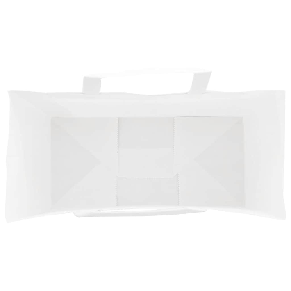 vidaXL Χάρτινες σακούλες 50 τεμάχια με χερούλια Λευκό 26x12x35 εκ.