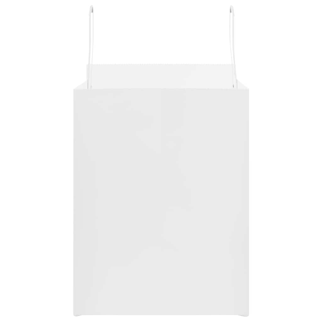 vidaXL Χάρτινες σακούλες 50 τεμάχια με χερούλια Λευκό 32x22x28 εκ.