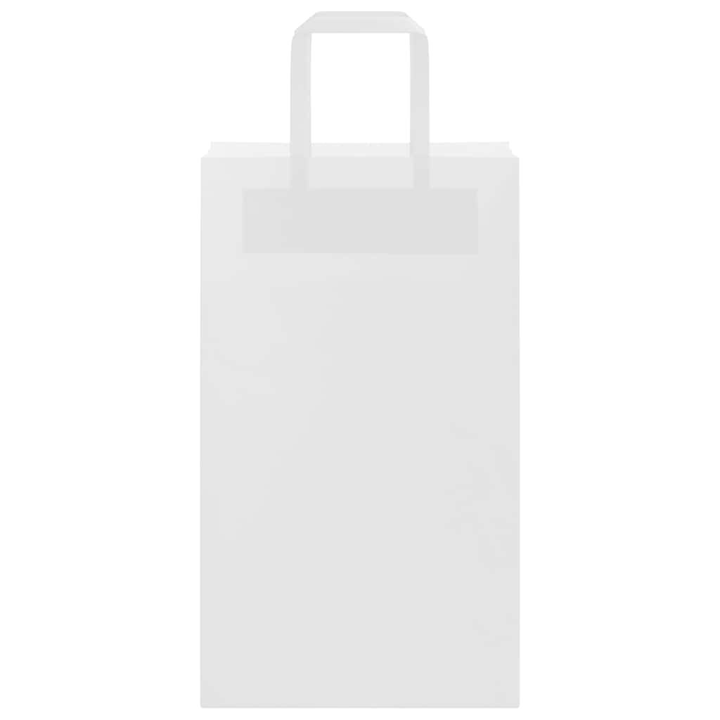 vidaXL Χάρτινες σακούλες 250 τεμάχια με χερούλια Λευκό 21x11x36 εκ.