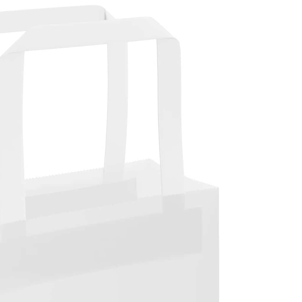 vidaXL Χάρτινες σακούλες 250 τεμάχια με χερούλια Λευκό 21x11x36 εκ.