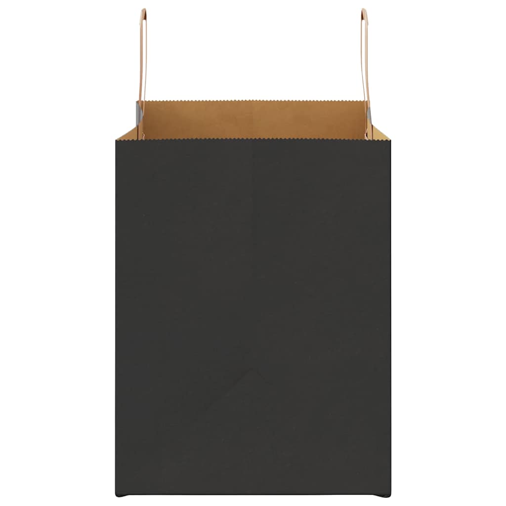 vidaXL Χάρτινες σακούλες 250 τεμάχια με χερούλια Μαύρο 32x22x28 εκ.