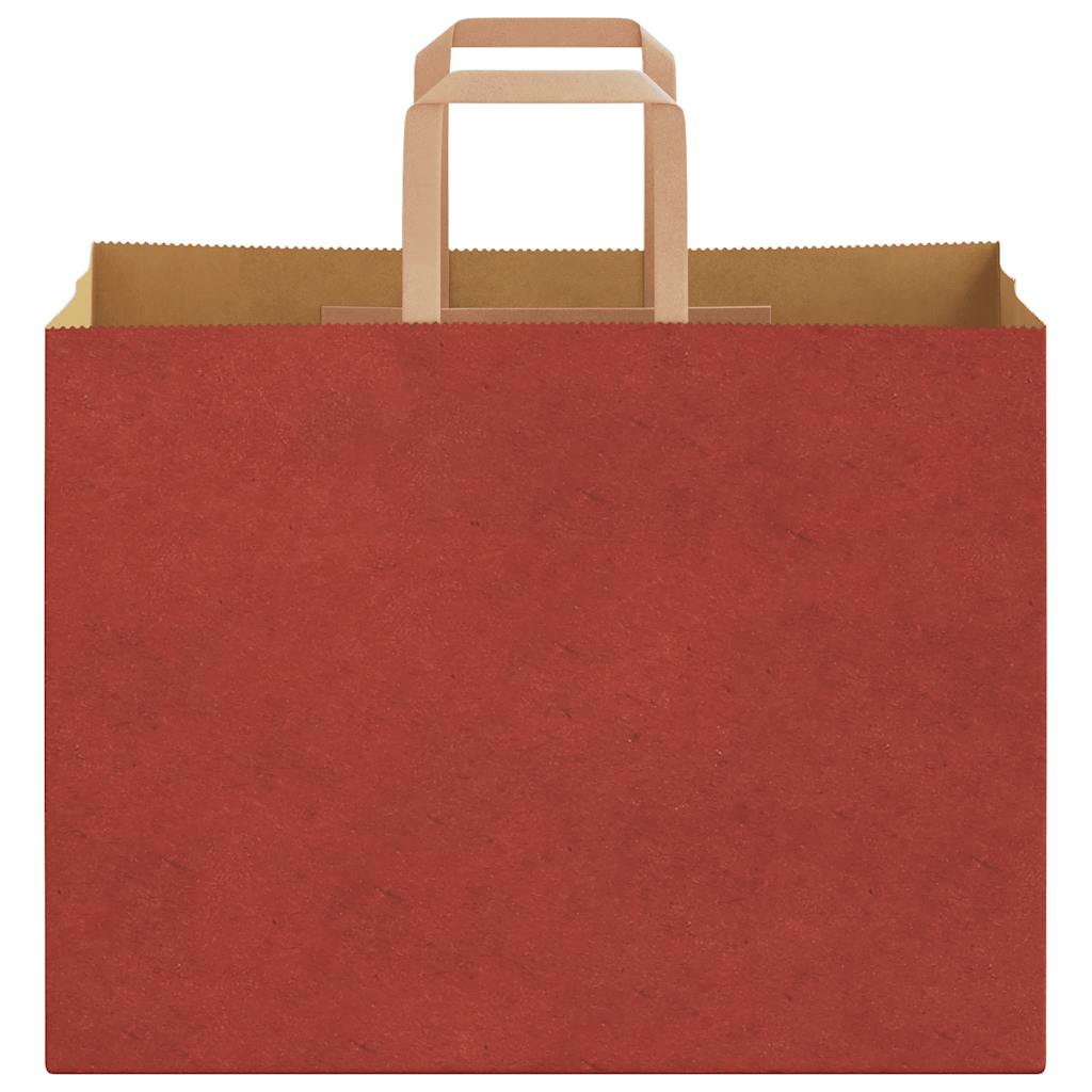 vidaXL Χάρτινες σακούλες 250 τεμάχια με χερούλια Κόκκινο 32x17x25 εκ.