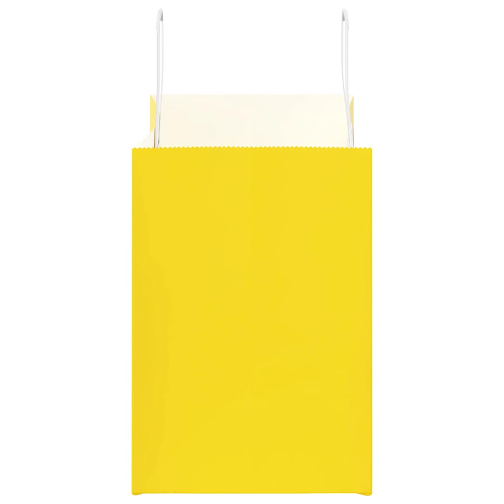 vidaXL Χάρτινες σακούλες 250 τεμάχια με χερούλια Κίτρινο 32x17x25 εκ.