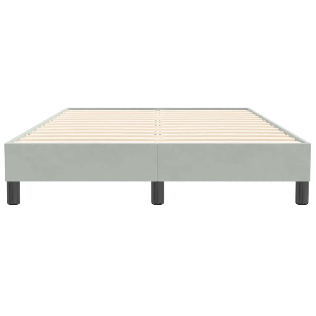 vidaXL Box Spring Κρεβάτι χωρίς στρώμα Ανοιχτό γκρι Βελούδινο