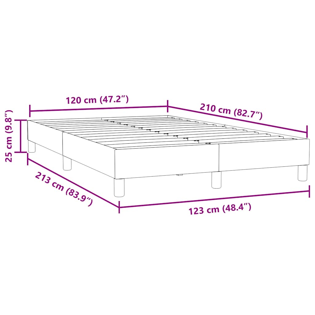 vidaXL Box Spring Κρεβάτι χωρίς στρώμα Σκούρο μπλε Βελούδινο