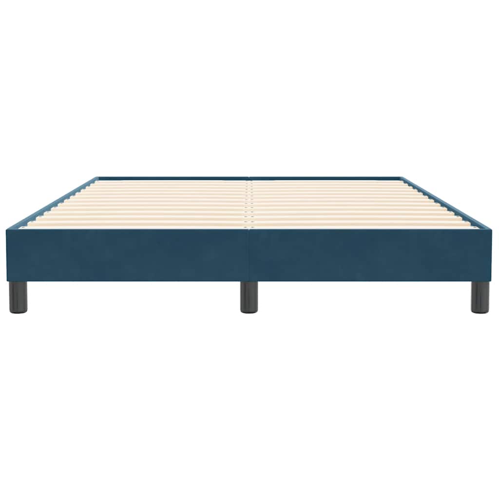 vidaXL Box Spring Κρεβάτι χωρίς στρώμα Σκούρο μπλε Βελούδινο