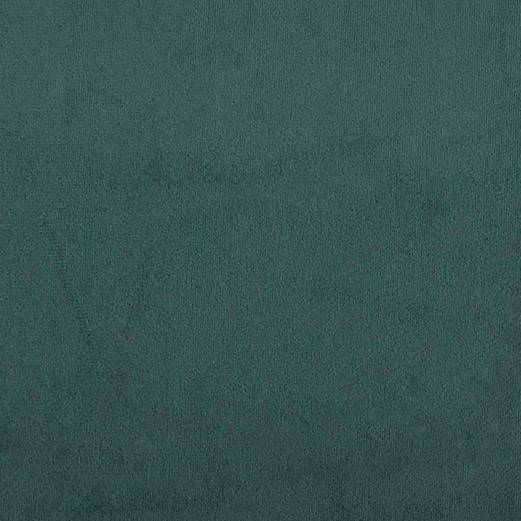 vidaXL Box Spring κρεβάτι με στρώμα σκούρο πράσινο 80x220εκ. Βελούδινο
