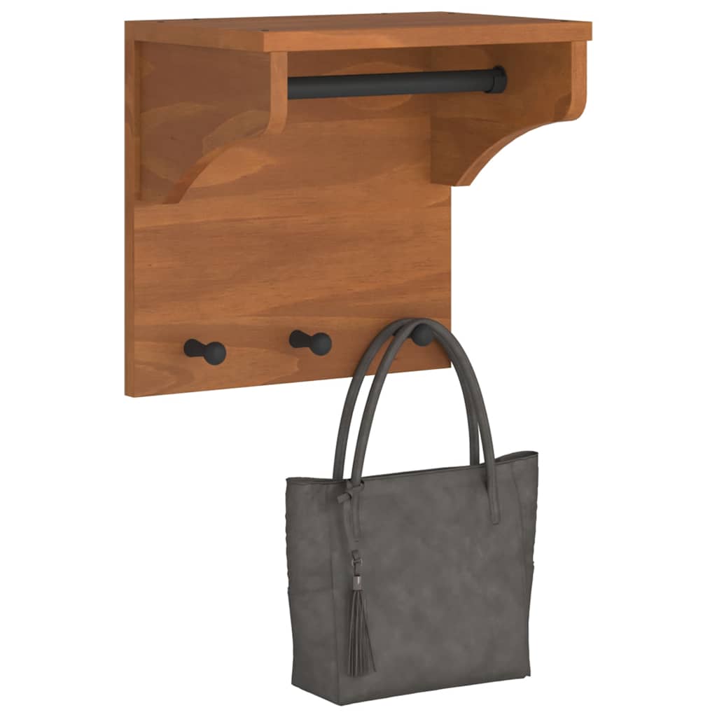 vidaXL Επίτοιχη κρεμάστρα παλτών SANDNES 43x30x42 εκ. Πεύκο μασίφ ξύλο