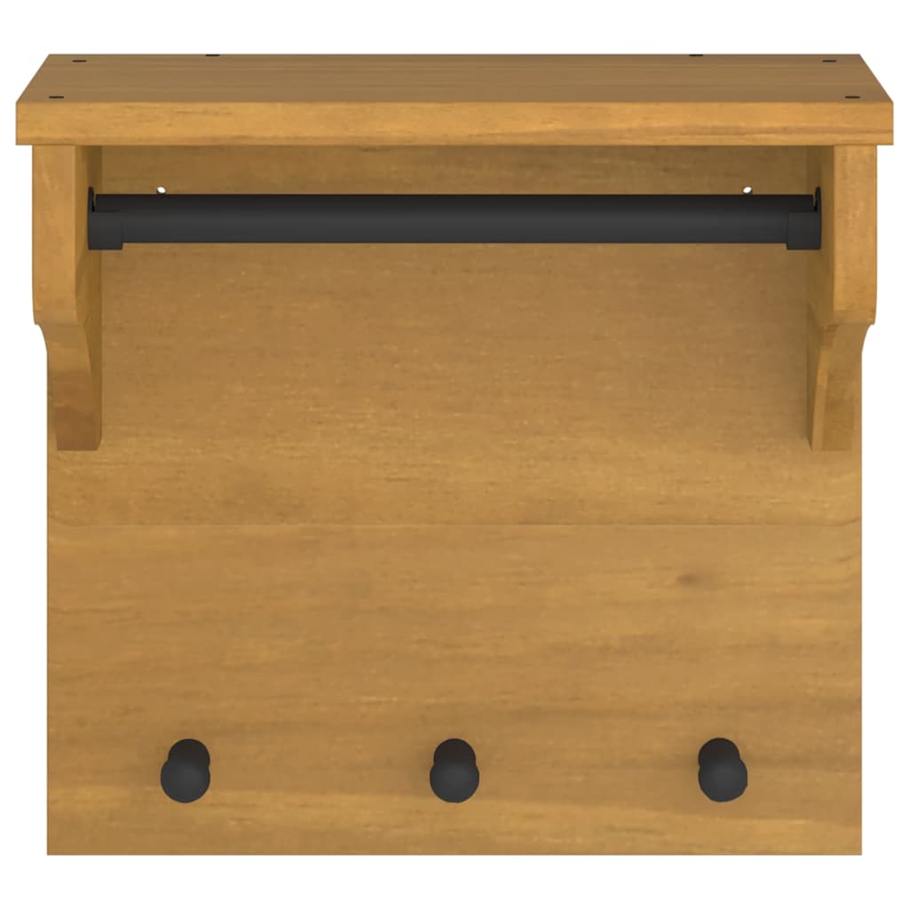 vidaXL Επίτοιχη κρεμάστρα παλτών SANDNES 43x30x42 εκ. Πεύκο μασίφ ξύλο