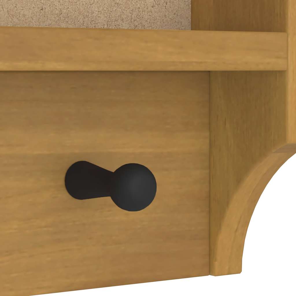 vidaXL Επίτοιχη κρεμάστρα παλτών SANDNES 87x12x35 εκ. Πεύκο μασίφ ξύλο
