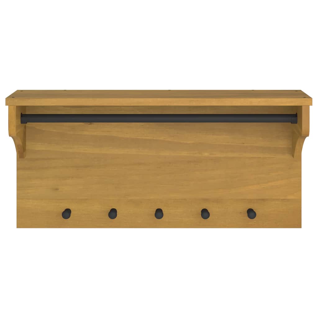 vidaXL Επίτοιχη κρεμάστρα παλτών SANDNES 87x30x42 εκ. Πεύκο μασίφ ξύλο