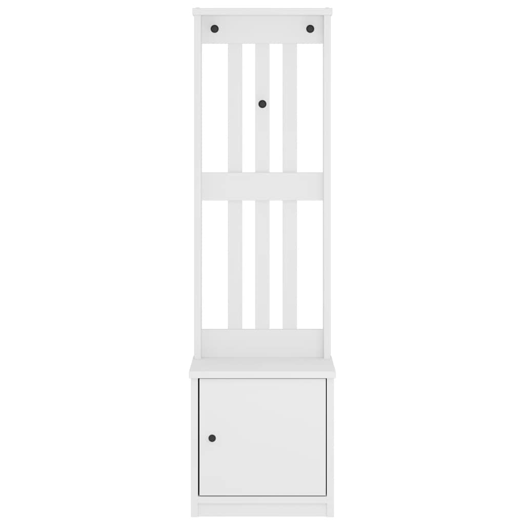 vidaXL Δέντρο χωλ SANDENS Λευκό 45x40x159,5 εκ. Πεύκο μασίφ ξύλο