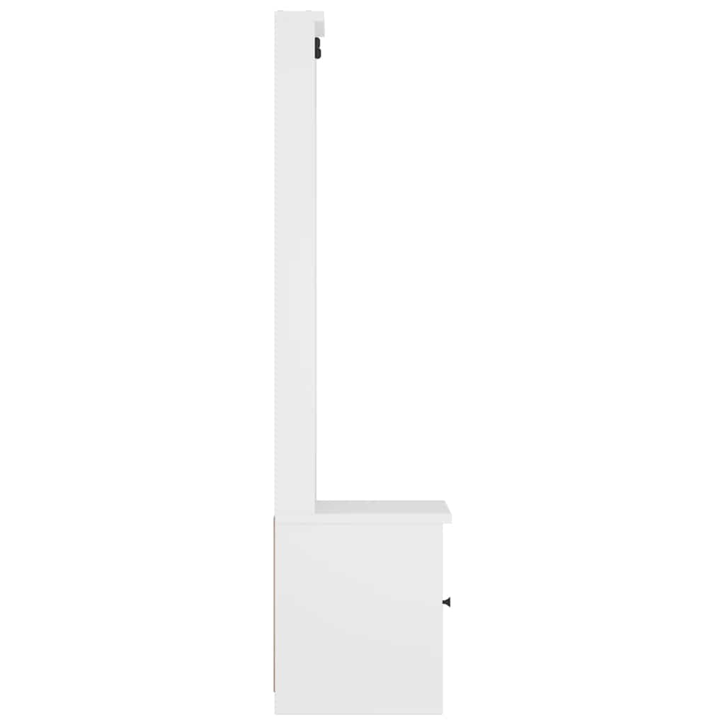 vidaXL Δέντρο χωλ SANDENS Λευκό 45x40x159,5 εκ. Πεύκο μασίφ ξύλο