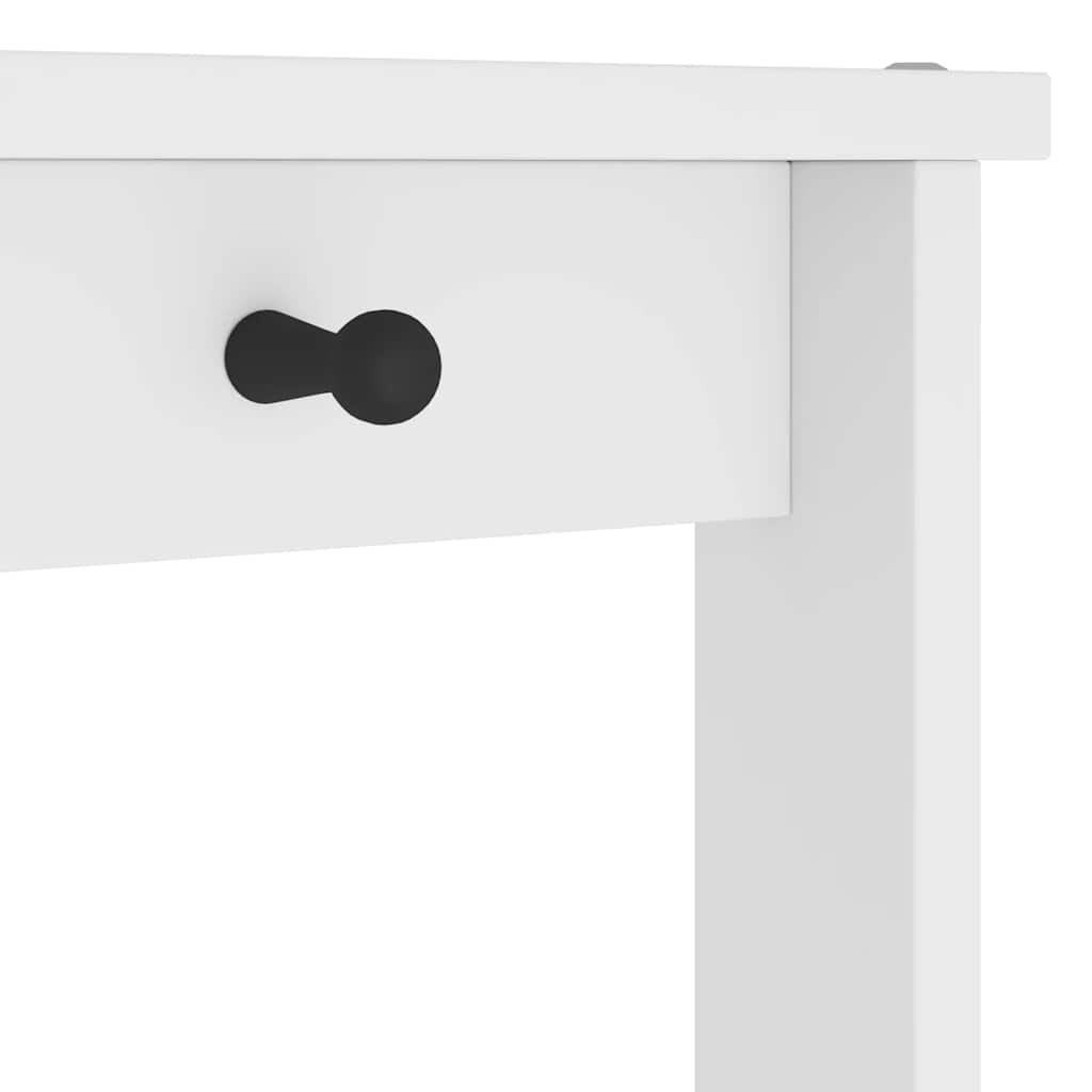 vidaXL Δέντρο χωλ SANDNES Λευκό 87x40x159,5 εκ. Πεύκο μασίφ ξύλο