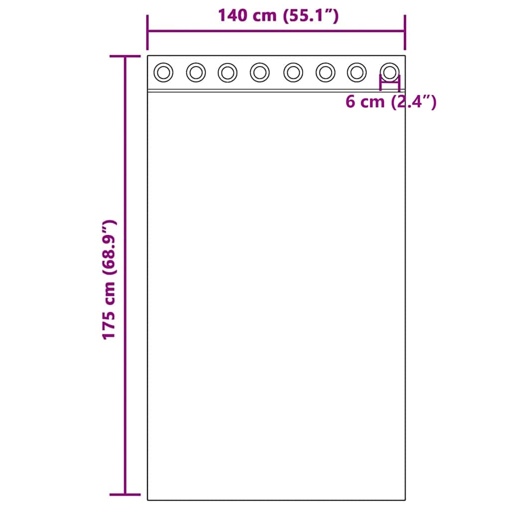 vidaXL Κουρτίνες Voile με ροδέλες 2 τεμάχια Καφέ 140x175 εκ.