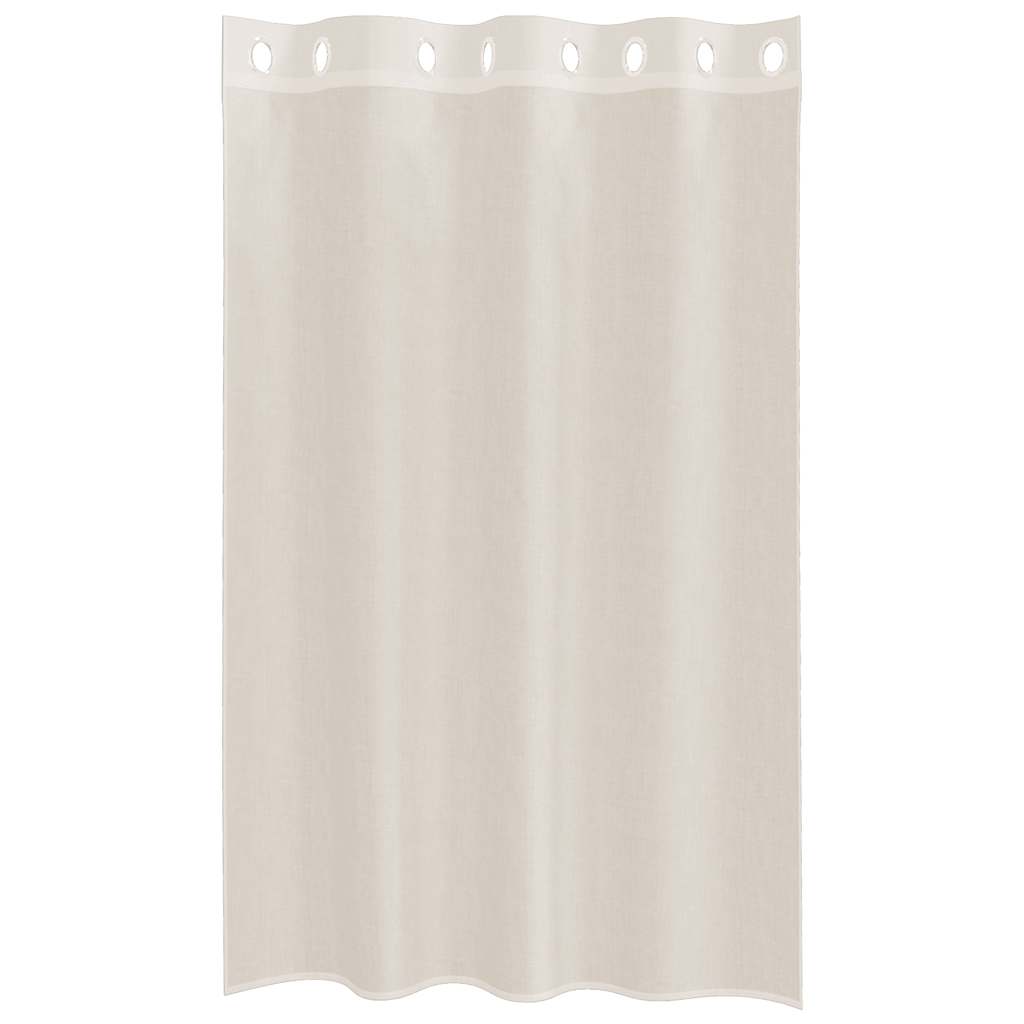 vidaXL Κουρτίνες Voile με ροδέλες 2 τεμάχια Κρεμ 140x175 εκ.