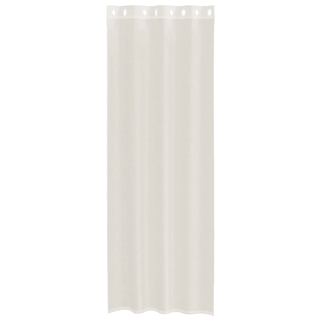 vidaXL Κουρτίνες Voile με ροδέλες 2 τεμάχια Κρεμ 140x260 εκ.