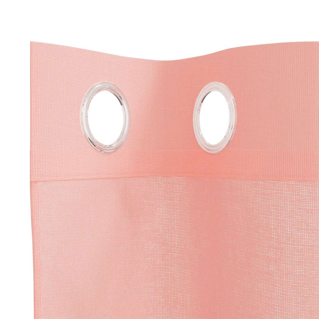 vidaXL Κουρτίνες Voile με ροδέλες 2 τεμάχια Ροζ 140x225 εκ.