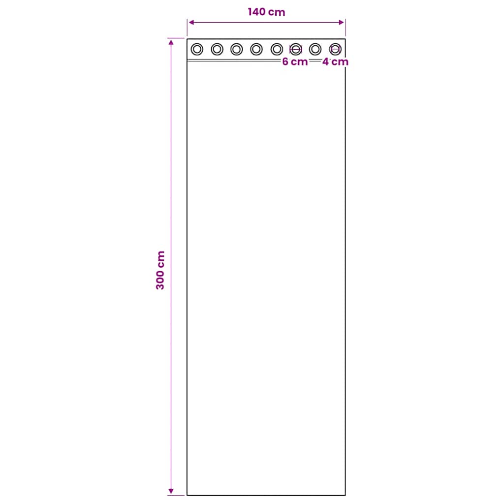 vidaXL Κουρτίνες Voile με ροδέλες 2 τεμάχια Ροζ 140x300 εκ.