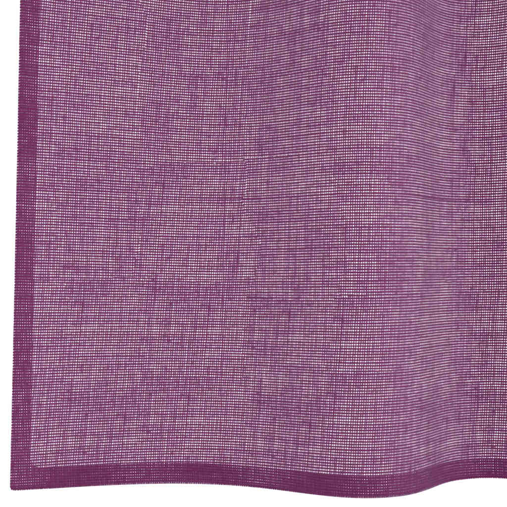 vidaXL Κουρτίνες Voile με ροδέλες 2 τεμάχια Μοβ 140x300 εκ.