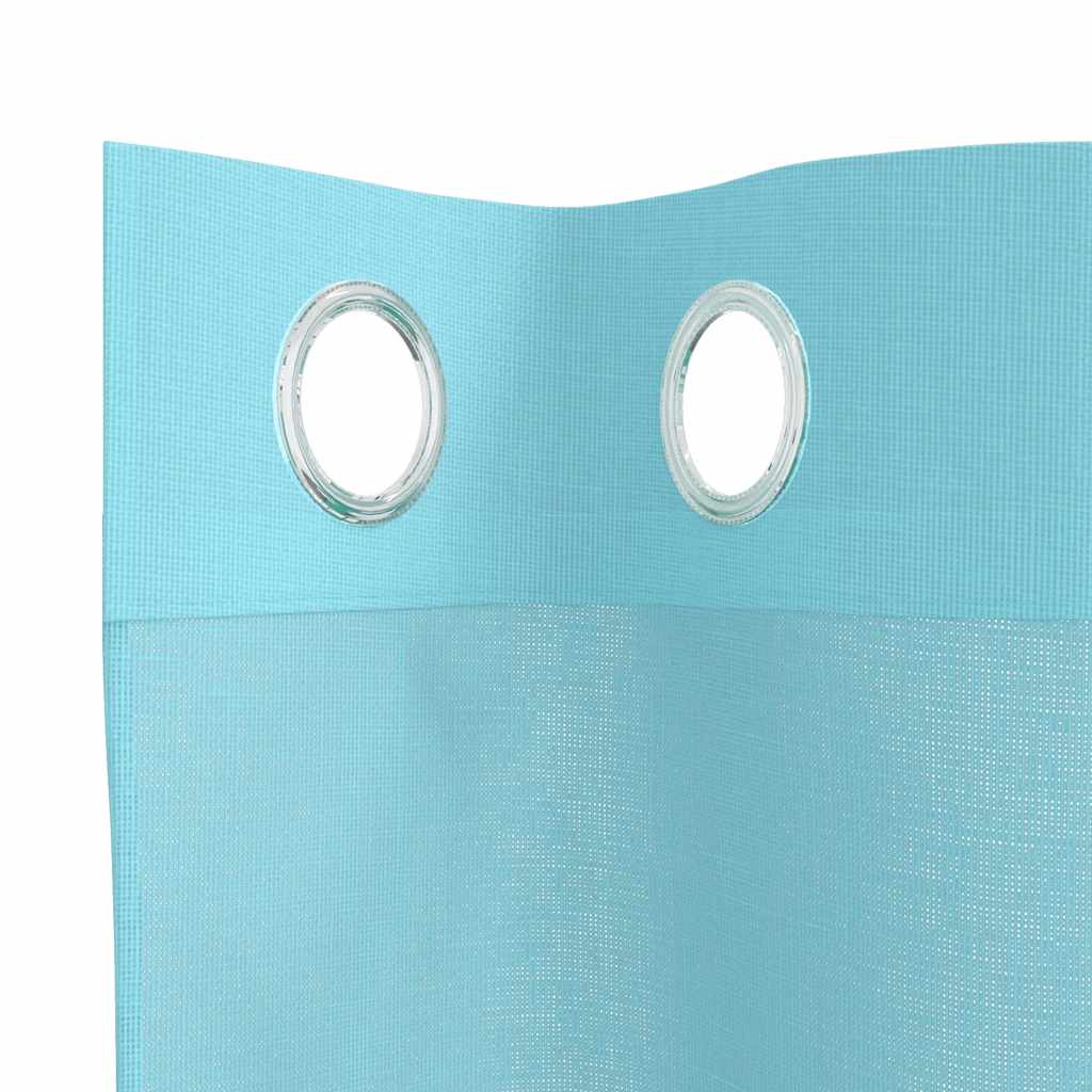 vidaXL Voile κουρτίνες με ροδέλες 2 τεμάχια Τιρκουάζ