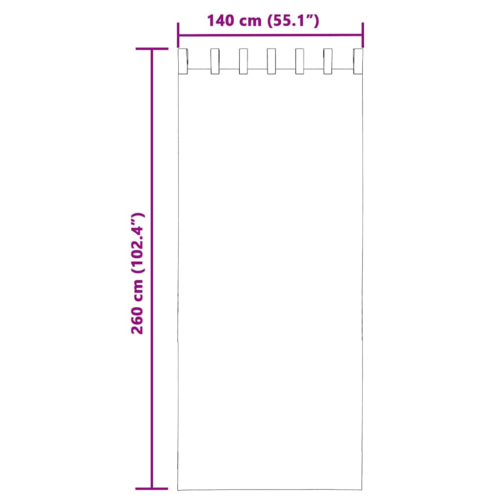 vidaXL Voile κουρτίνες με τσέπες ράβδου 2 τεμάχια Ανοιχτό Ροζ