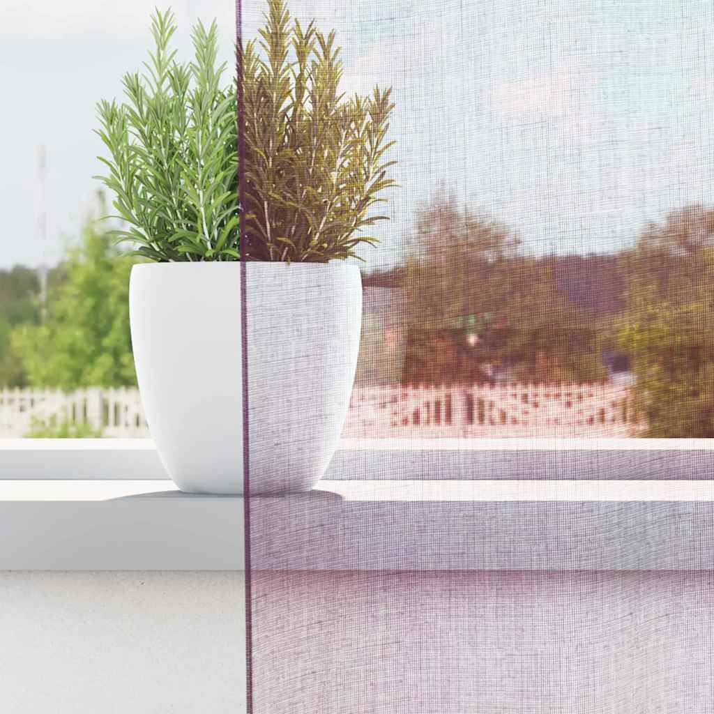 vidaXL Κουρτίνες Voile με βρόχους 2 τεμάχια Μοβ 140x245 εκ.