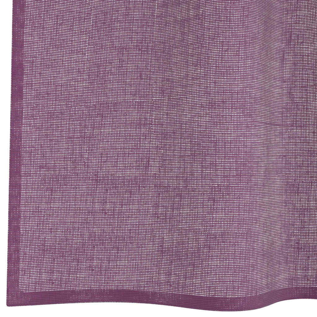 vidaXL Κουρτίνες Voile με βρόχους 2 τεμάχια Μοβ 140x245 εκ.