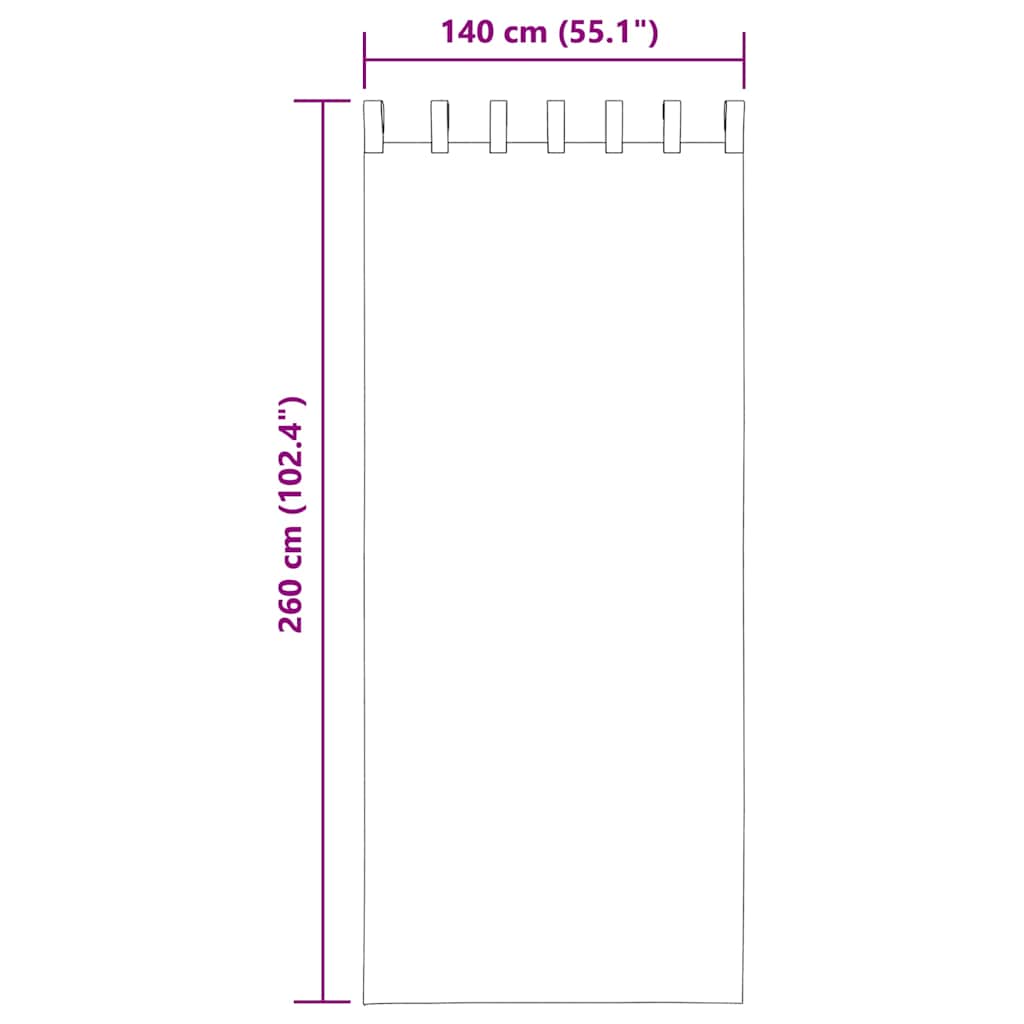 vidaXL Κουρτίνες Voile με Θηλιές 2 τεμ. Κίτρινες 140x260 εκ.