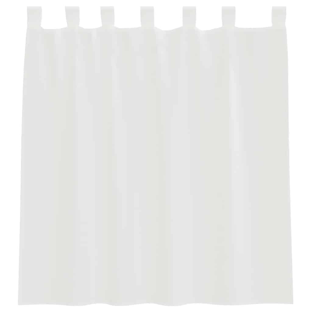 vidaXL Κουρτίνες Voile με βρόχους 2 τεμάχια Λευκό 140x140 cm