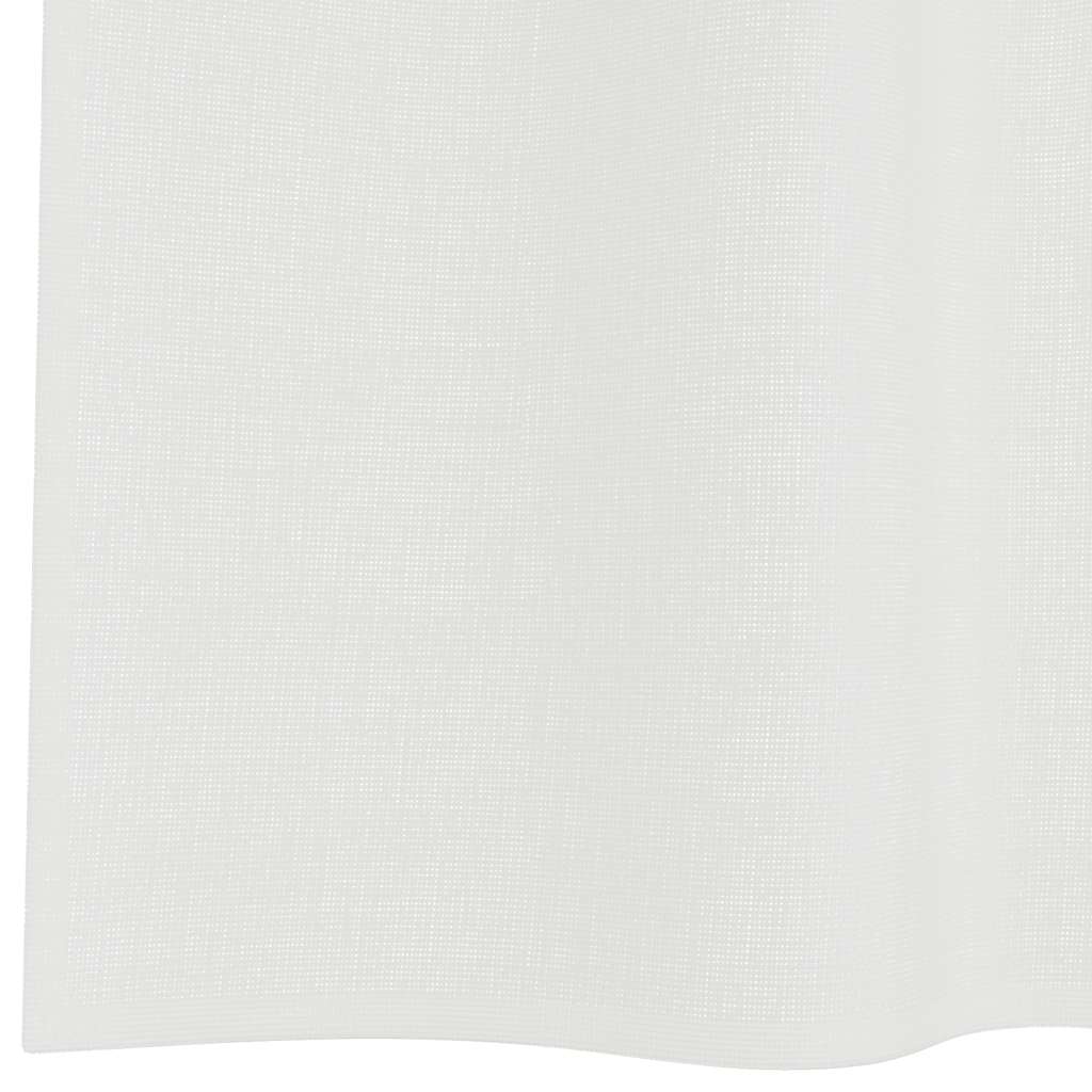vidaXL Κουρτίνες Voile με βρόχους 2 τεμάχια Λευκό 140x140 cm