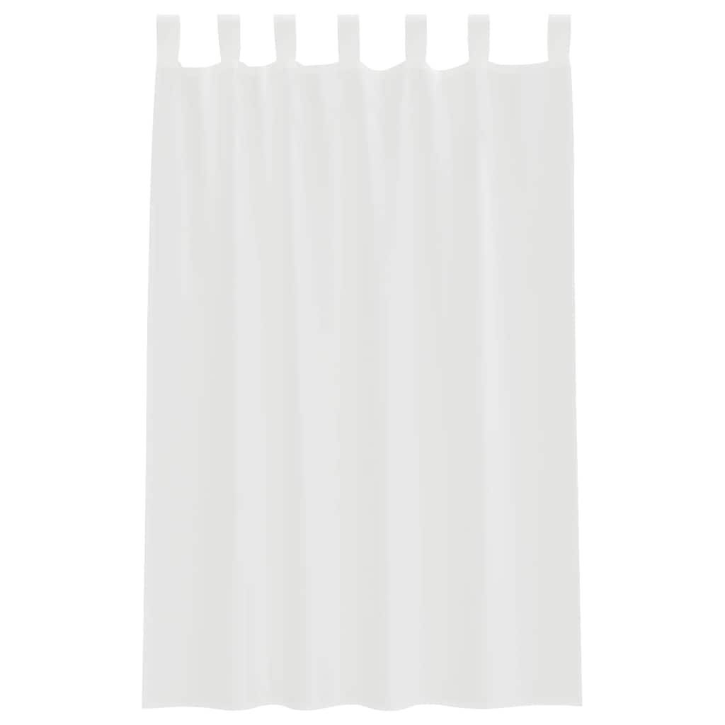 vidaXL Κουρτίνες Voile με βρόχους 2 τεμάχια Λευκό 140x175 cm