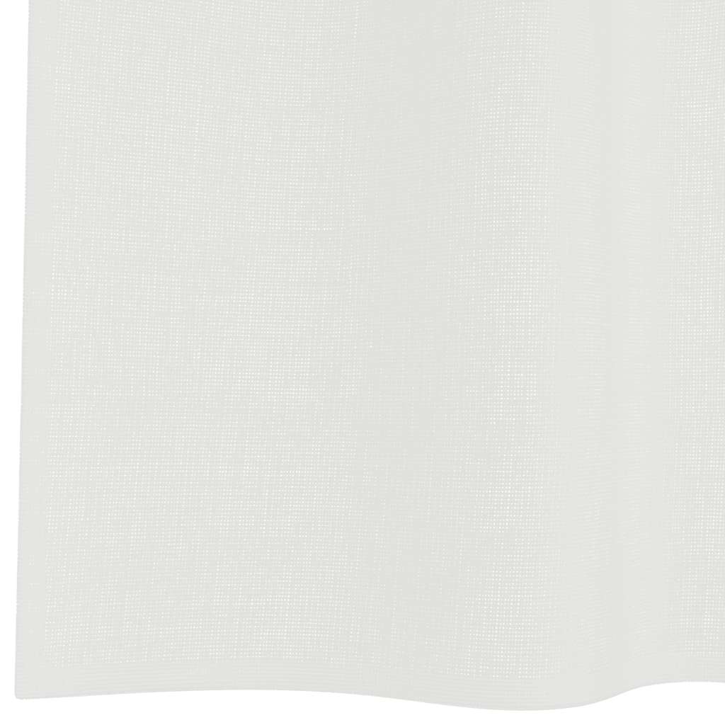 vidaXL Κουρτίνες Voile με βρόχους 2 τεμάχια Λευκό 140x175 cm