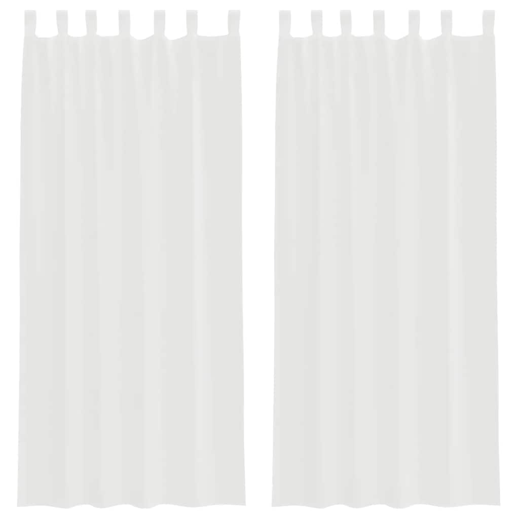 vidaXL Κουρτίνες Voile με βρόχους 2 τεμάχια Λευκό 140x225 cm
