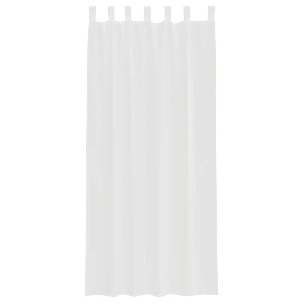 vidaXL Κουρτίνες Voile με βρόχους 2 τεμάχια Λευκό 140x225 cm