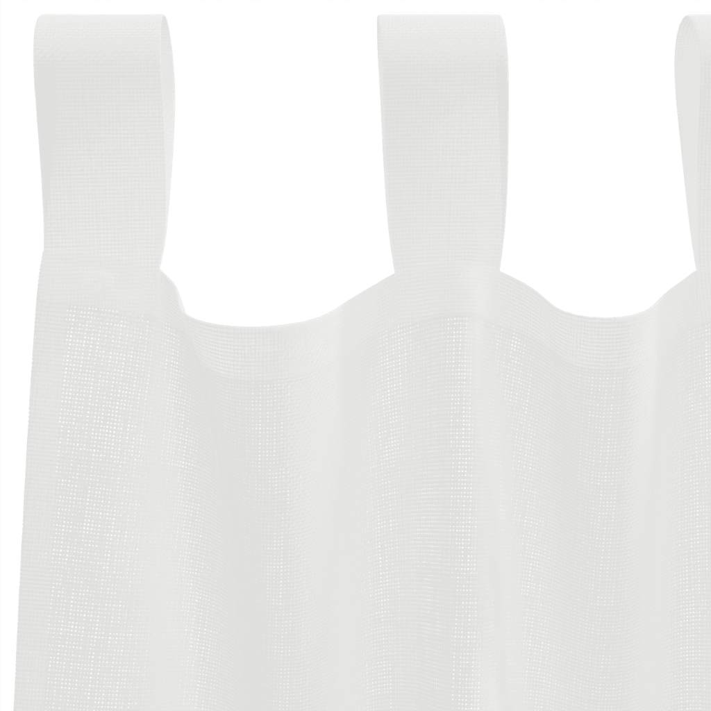 vidaXL Κουρτίνες Voile με βρόχους 2 τεμάχια Λευκό 140x225 cm