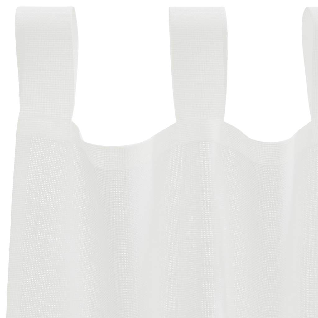 vidaXL Κουρτίνες Voile με βρόχους 2 τεμάχια Λευκό 140x245 cm