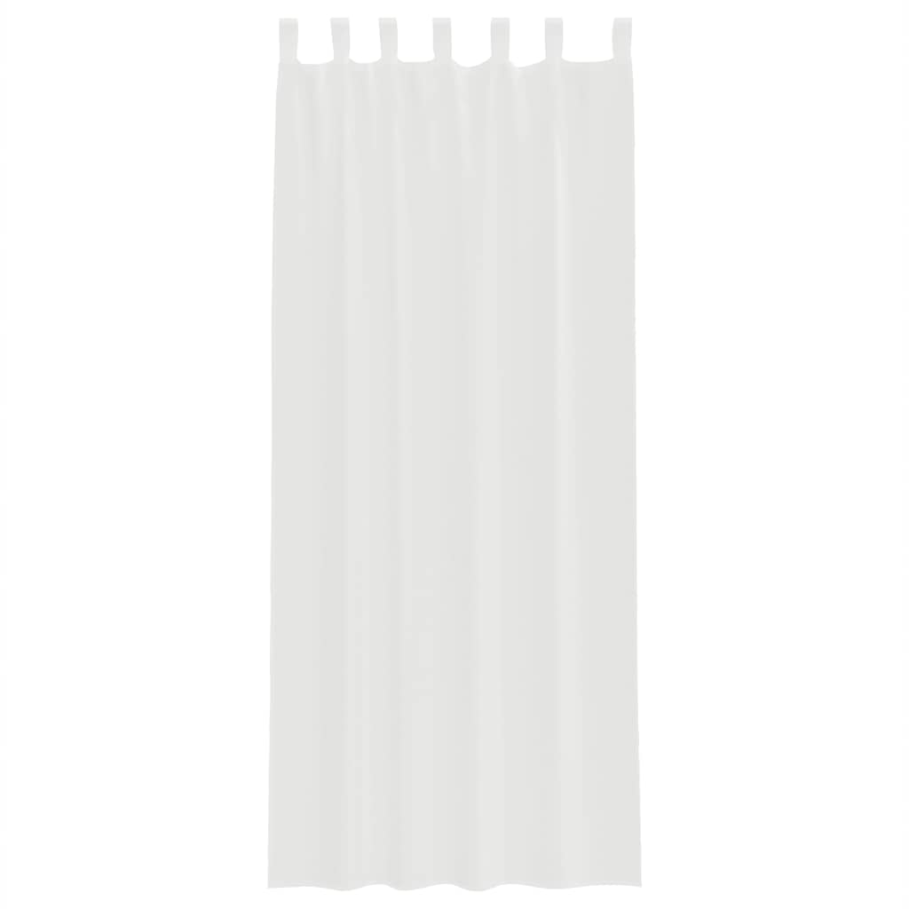 vidaXL Κουρτίνες Voile με βρόχους 2 τεμάχια Λευκό 140x260 cm