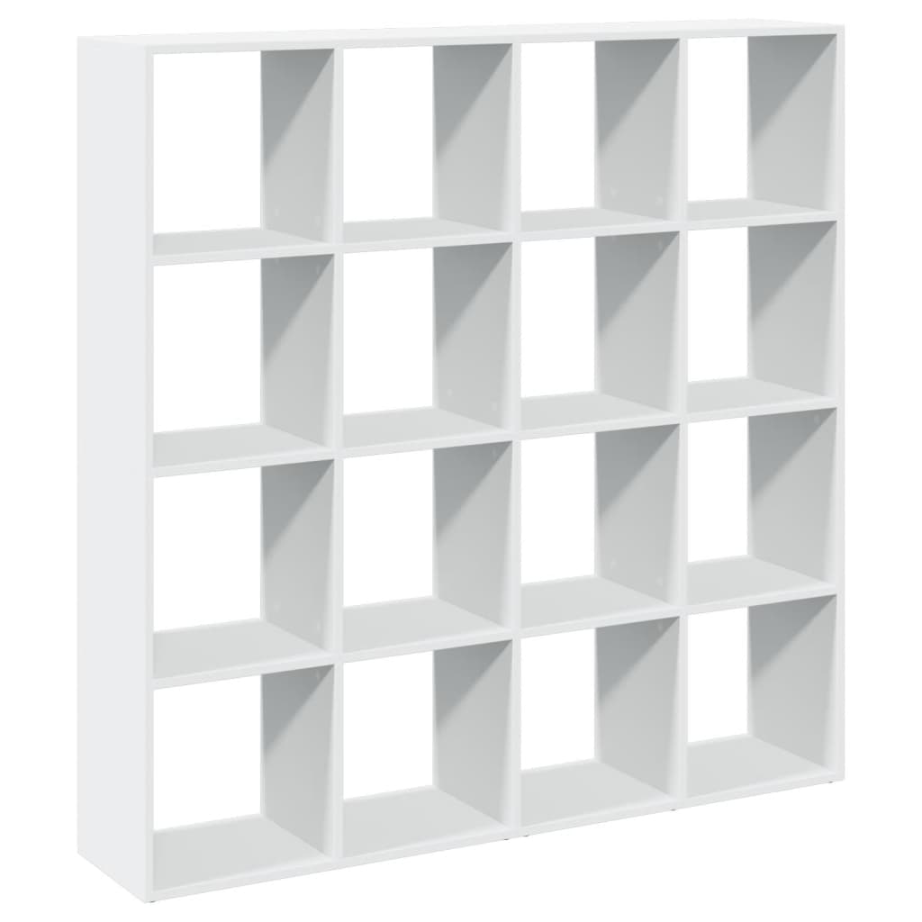 vidaXL Βιβλιοθήκη Λευκή 137,5x29x137,5 εκ. από Επεξεργασμένο Ξύλο