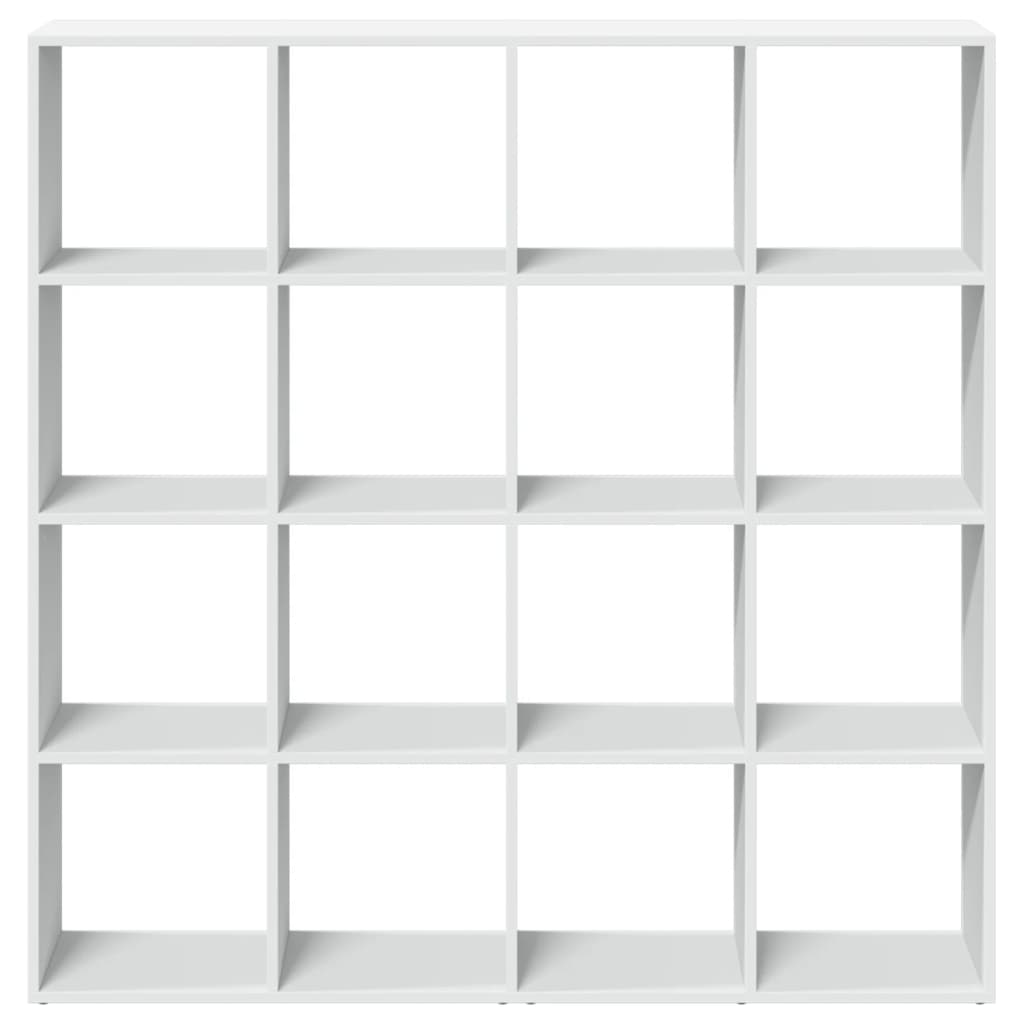 vidaXL Βιβλιοθήκη Λευκή 137,5x29x137,5 εκ. από Επεξεργασμένο Ξύλο