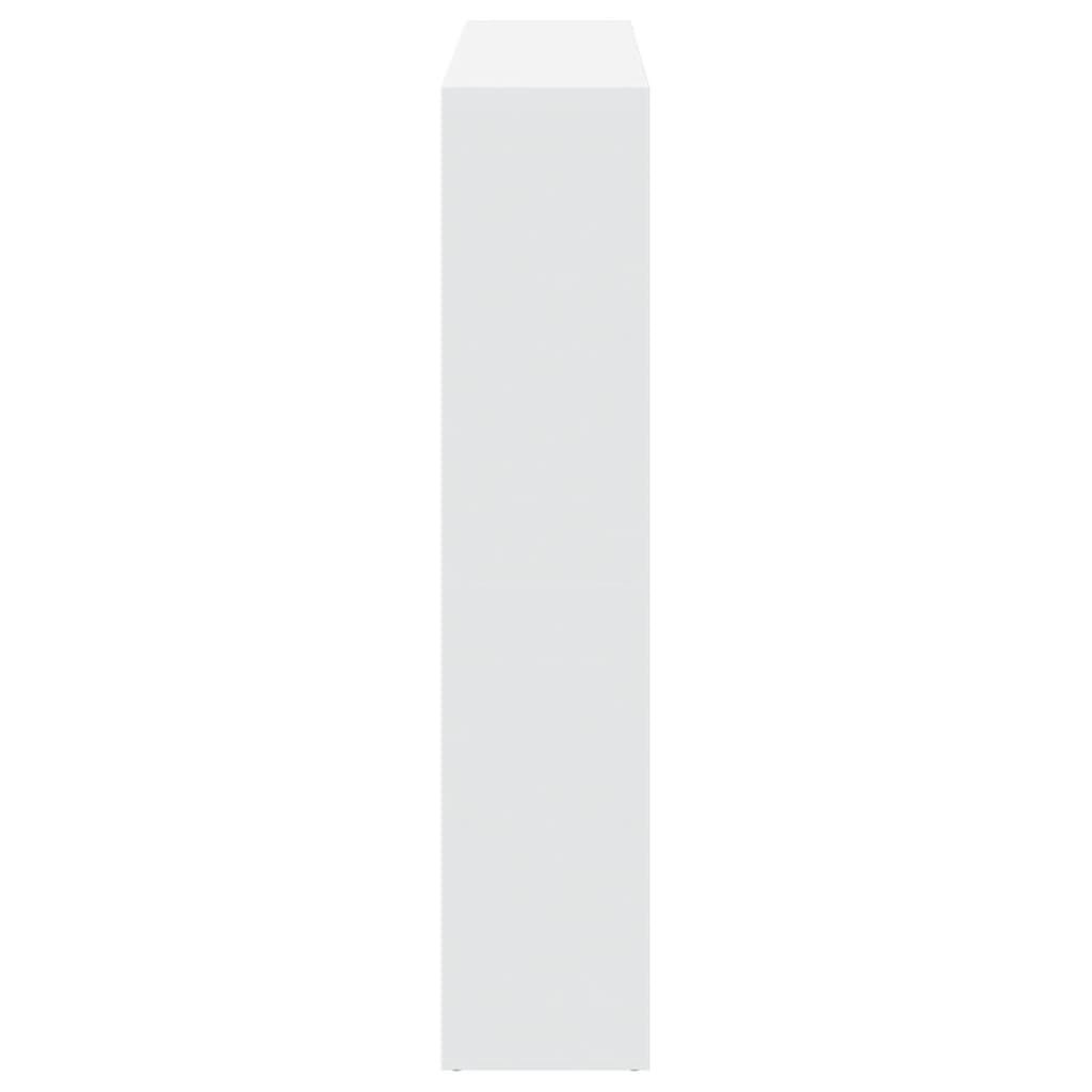 vidaXL Βιβλιοθήκη Λευκή 137,5x29x137,5 εκ. από Επεξεργασμένο Ξύλο