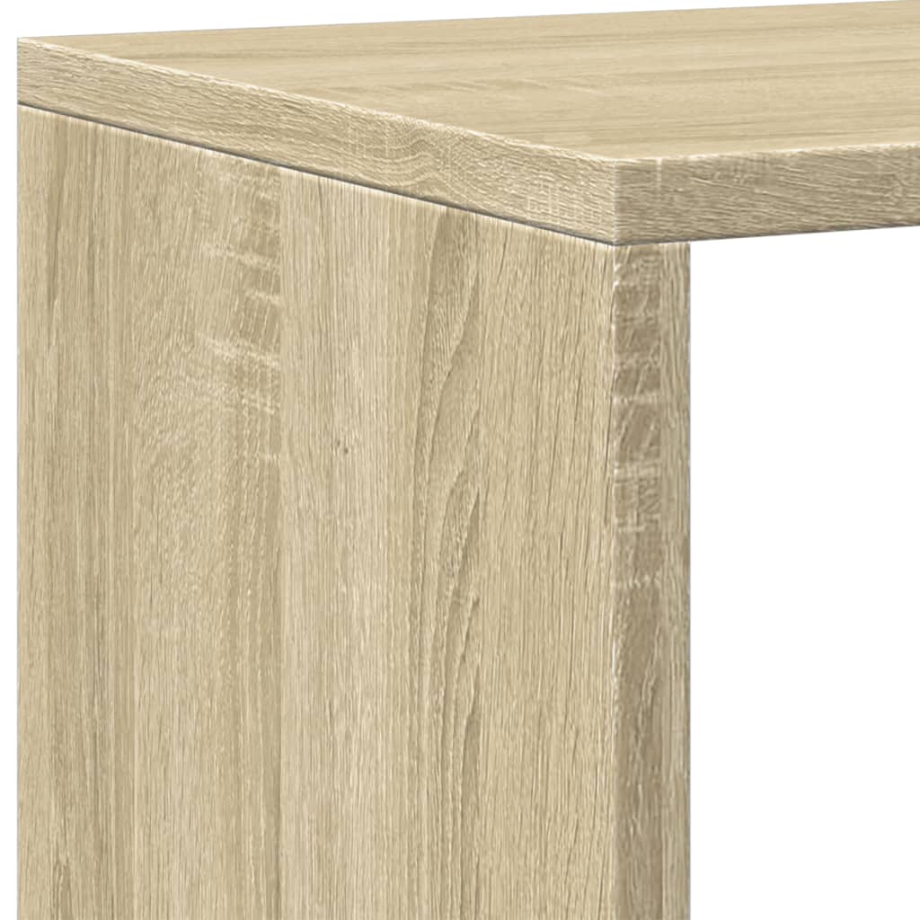 vidaXL Βιβλιοθήκη Sonoma Δρυς 137,5x29x137,5εκ. Επεξεργασμένο Ξύλο
