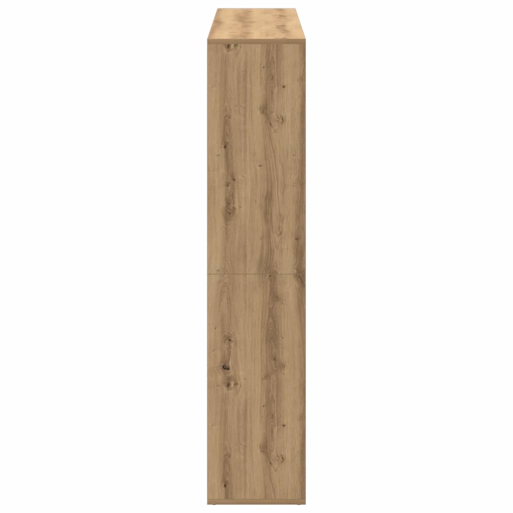vidaXL Βιβλιοθήκη Αρτισιανή Δρυς 137,5x29x137,5 εκ. Επεξεργασμένο Ξύλο