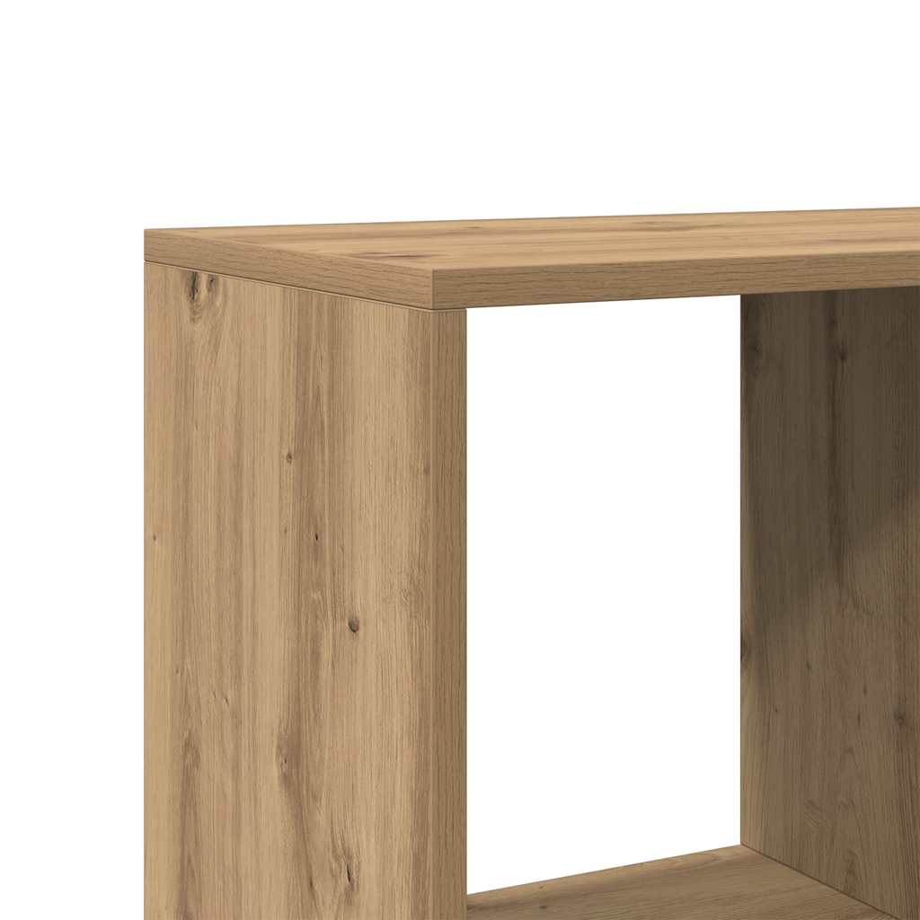 vidaXL Βιβλιοθήκη Αρτισιανή Δρυς 137,5x29x137,5 εκ. Επεξεργασμένο Ξύλο