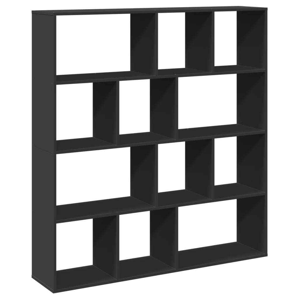 vidaXL Βιβλιοθήκη Μαύρο 132x29x141,5 εκ. από Επεξεργασμένο Ξύλο