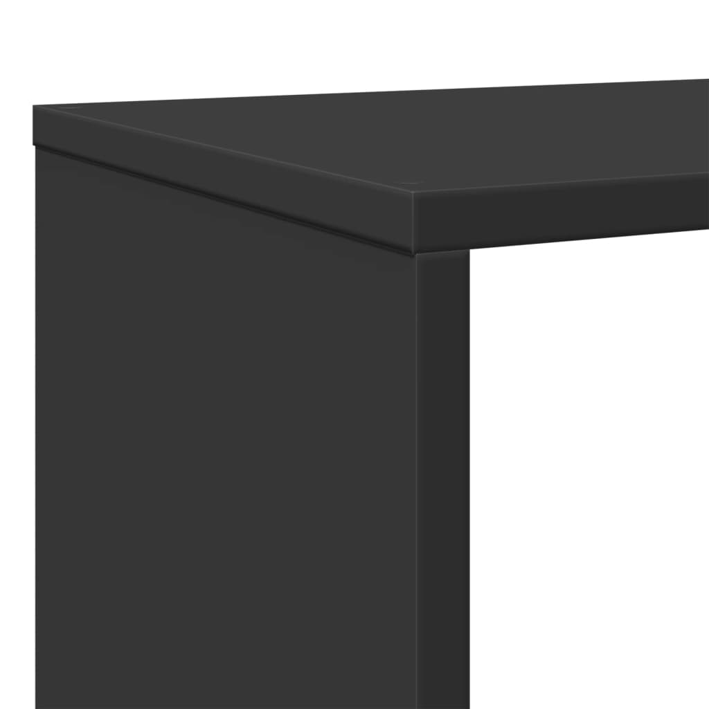 vidaXL Βιβλιοθήκη Μαύρο 132x29x141,5 εκ. από Επεξεργασμένο Ξύλο